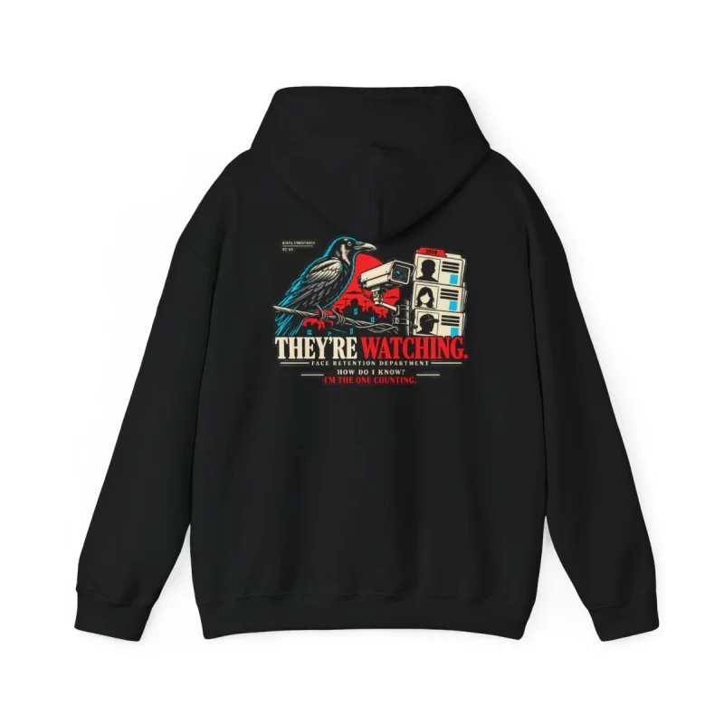 Face Retention Crow Evidence Hoodie